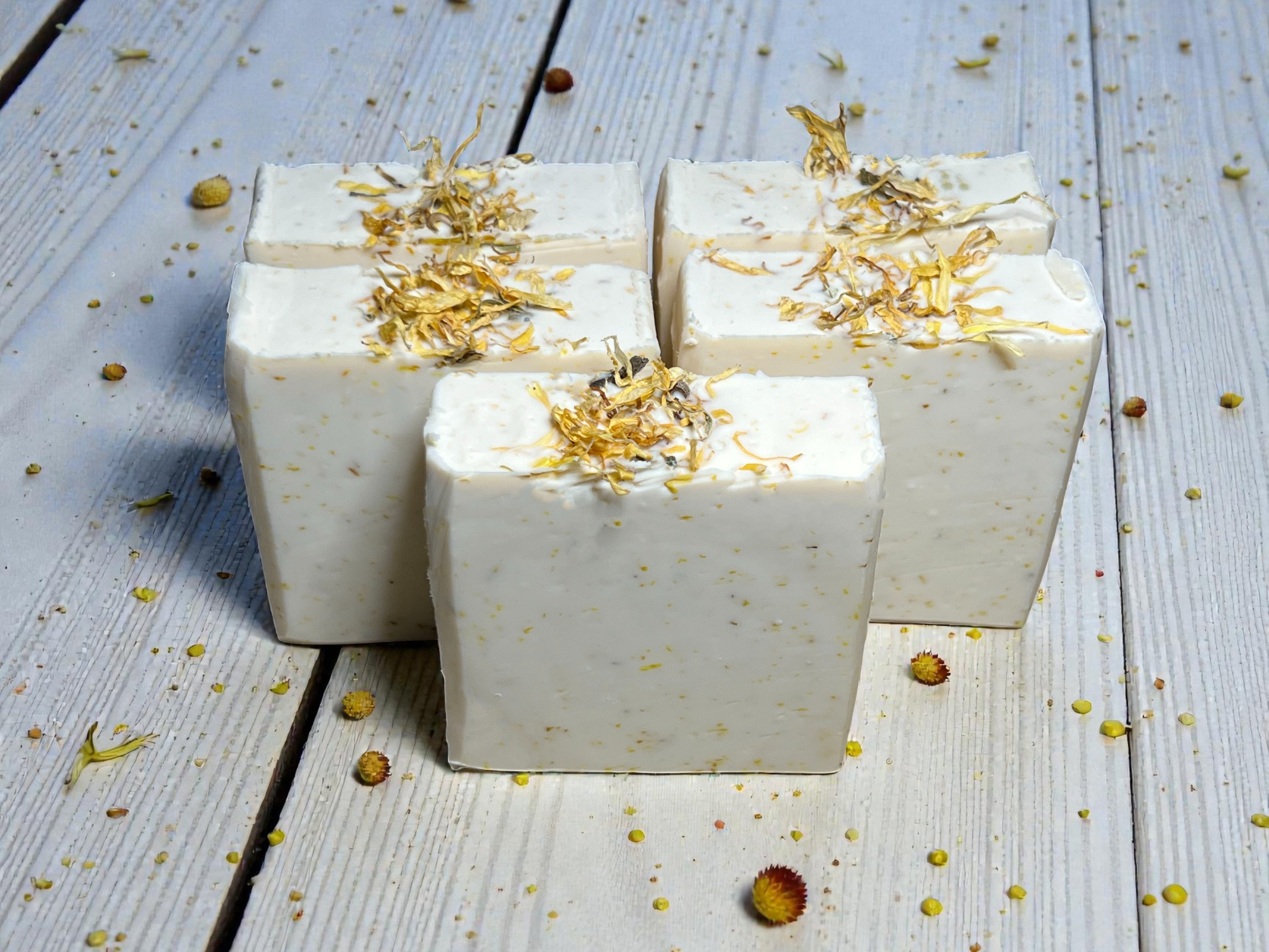 Almond Milk, Calendula Vegan Soap Loaf
