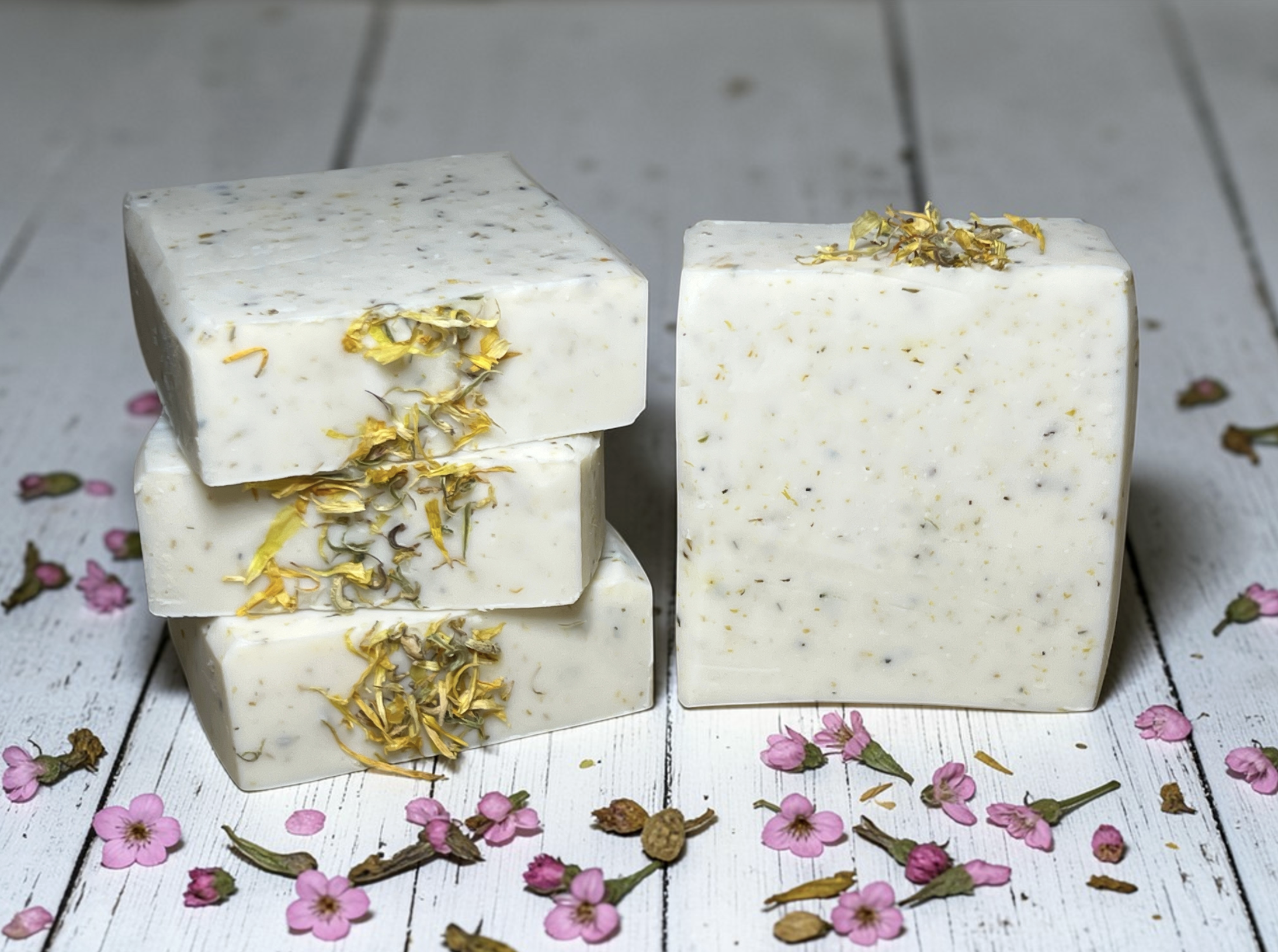 Almond Milk, Calendula Vegan Soap Loaf