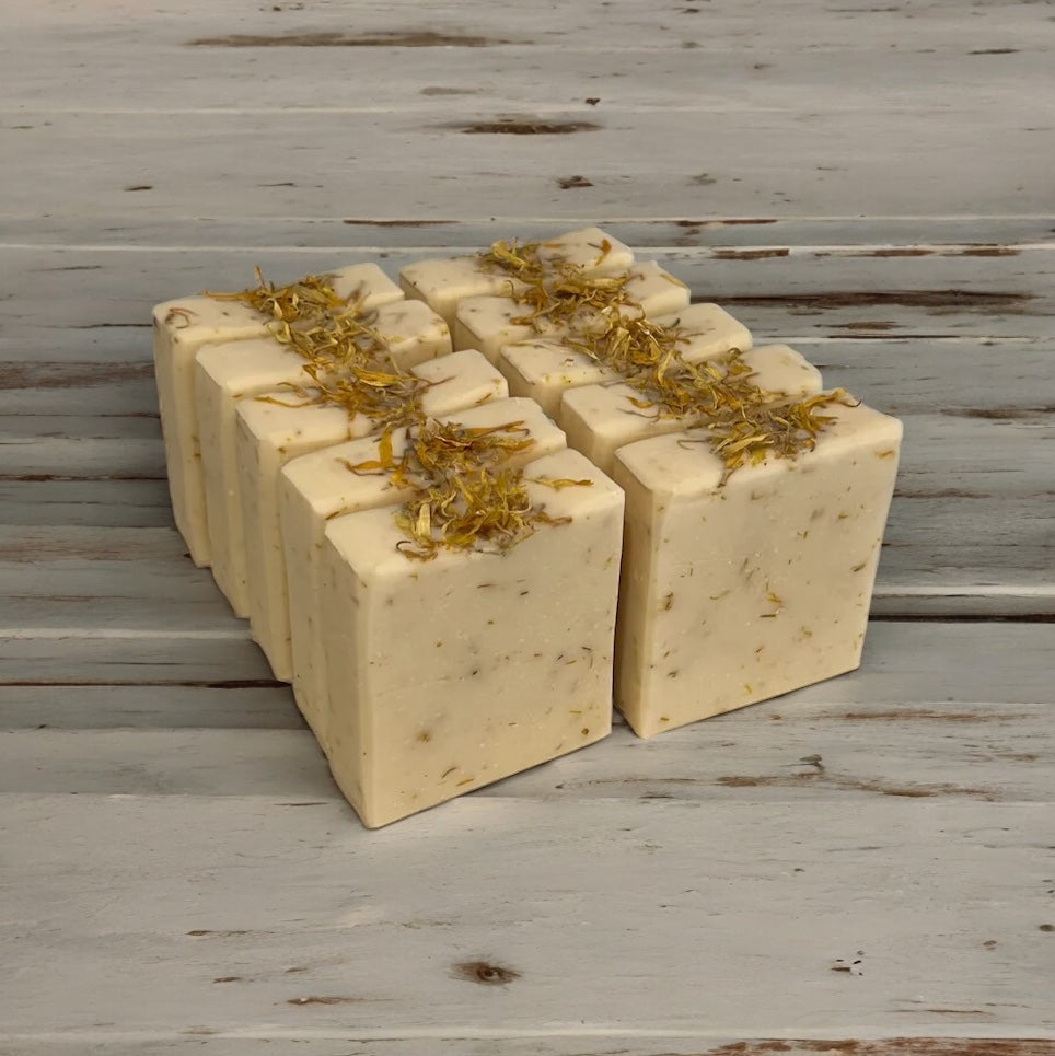 Almond Milk, Calendula Vegan Soap Loaf