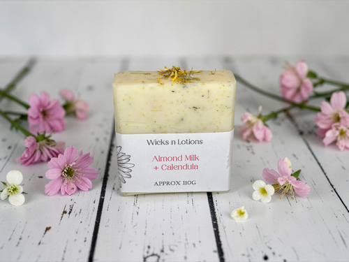 Almond Milk Calendula Vegan Soap Loaf