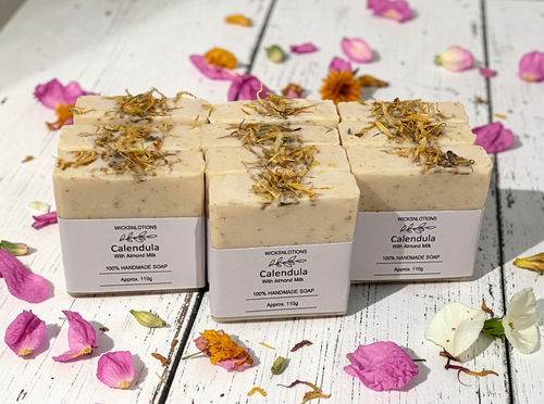 Almond Milk Calendula Vegan Soap Loaf