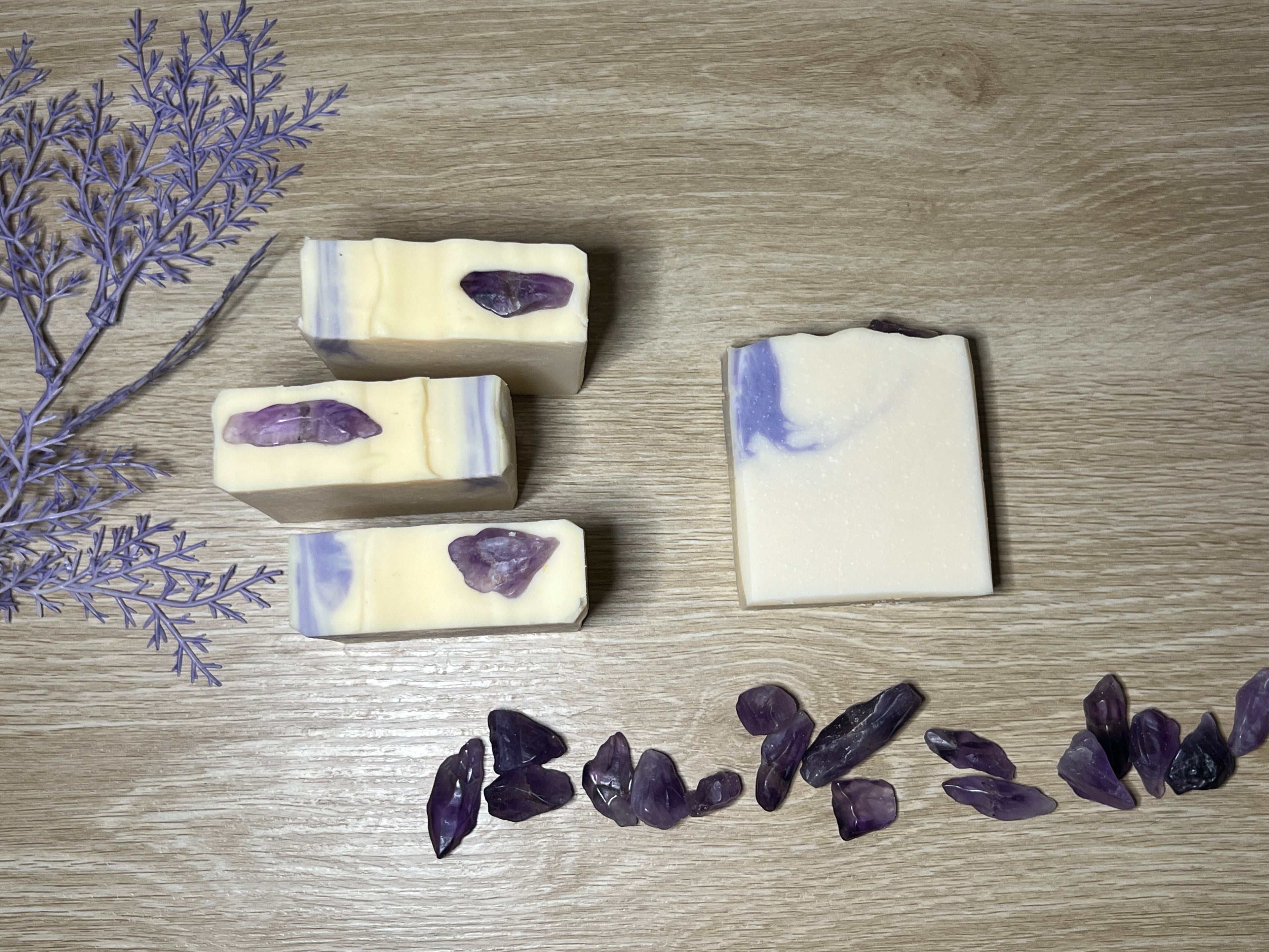 Amethyst Crystal Vegan Soap Loaf