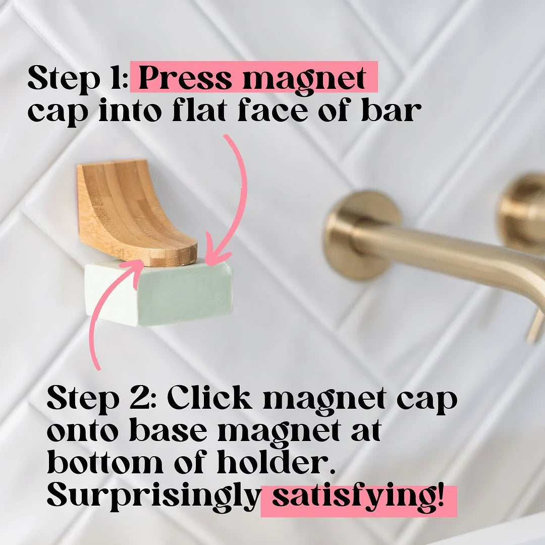 Bamboo Air Dry Magnetic Bar Holder x20