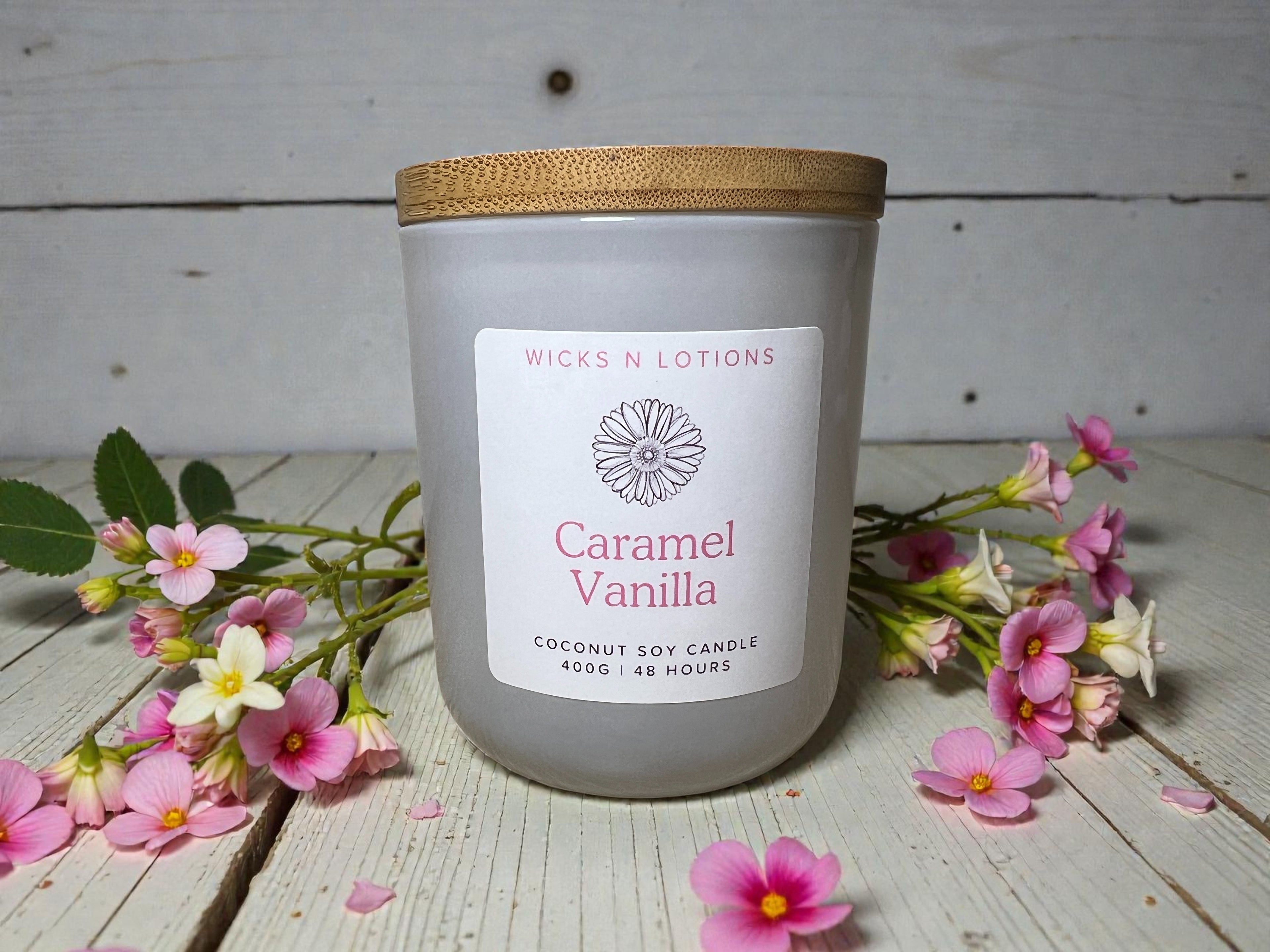 Caramel Vanilla Large Soy Candle