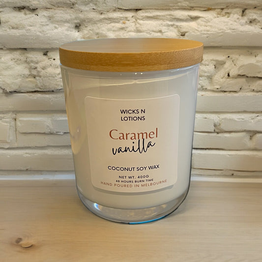 Caramel Vanilla Large Soy Candle
