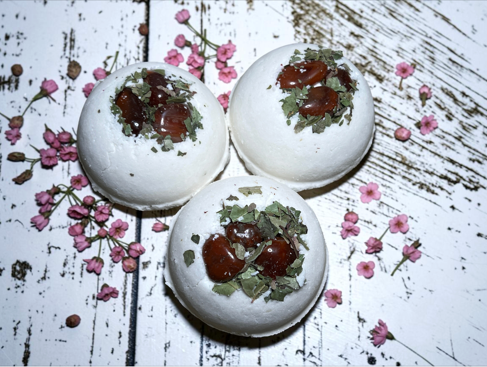 Carnelian Crystal Bath Bombs x10