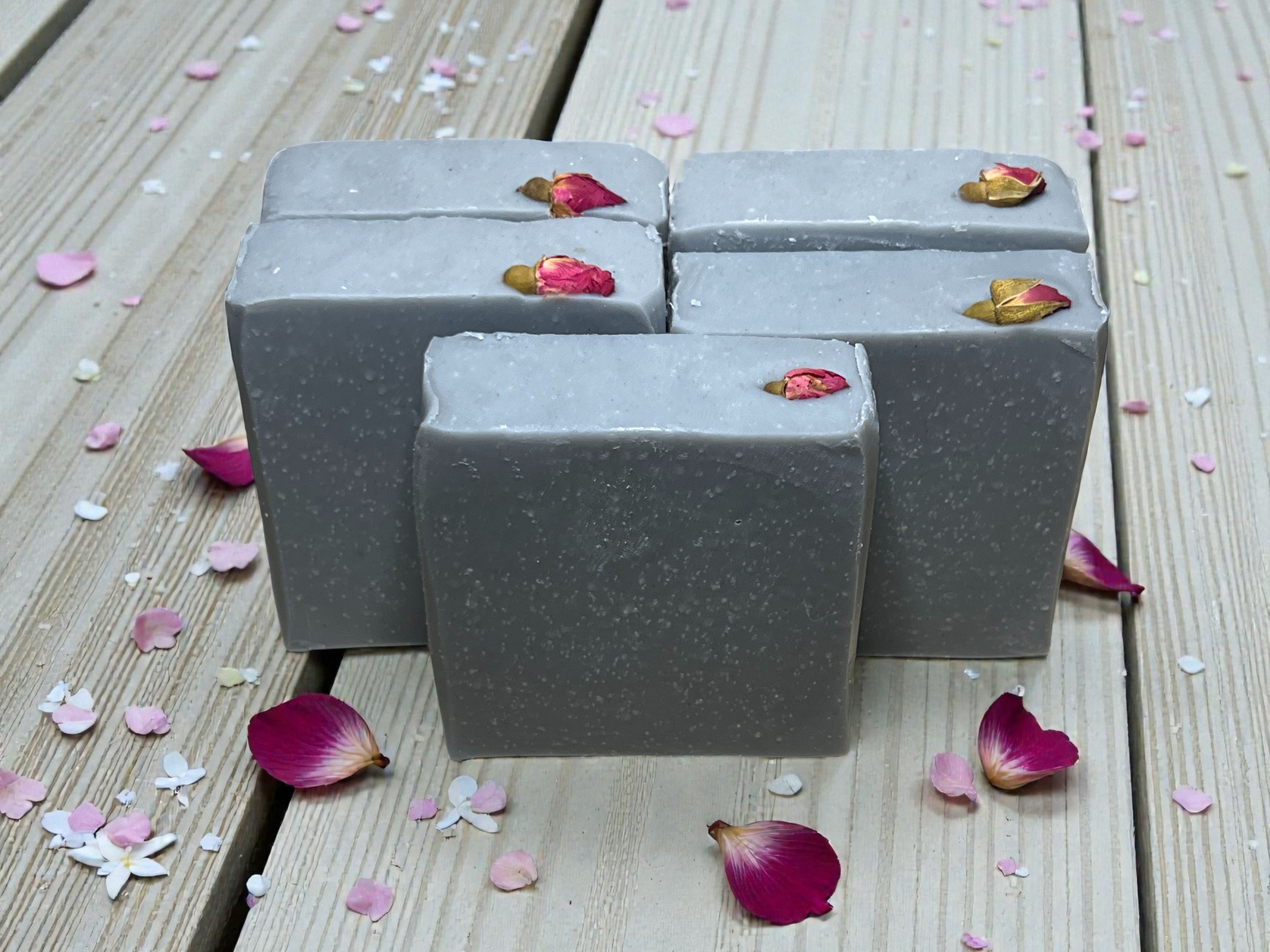 Charcoal Rose Vegan Soap Loaf