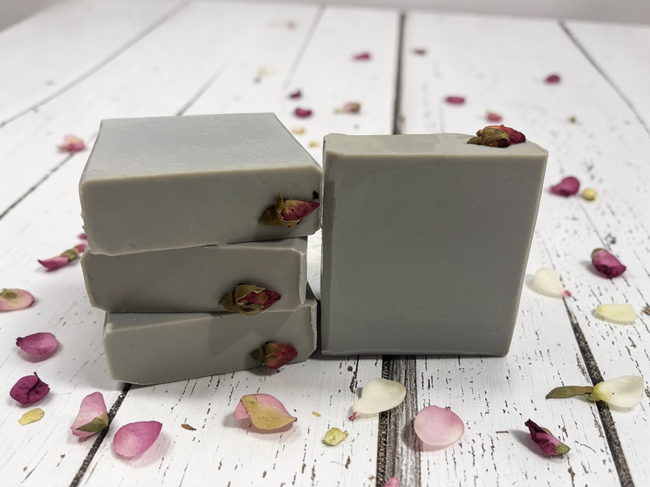 Charcoal Rose Vegan Soap Loaf