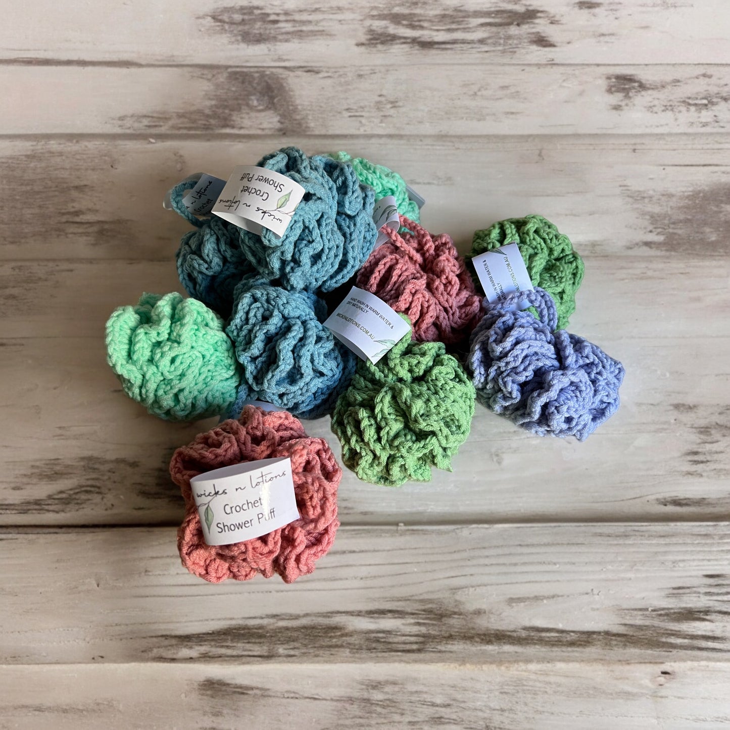 Hand Crocheted Shower Puff