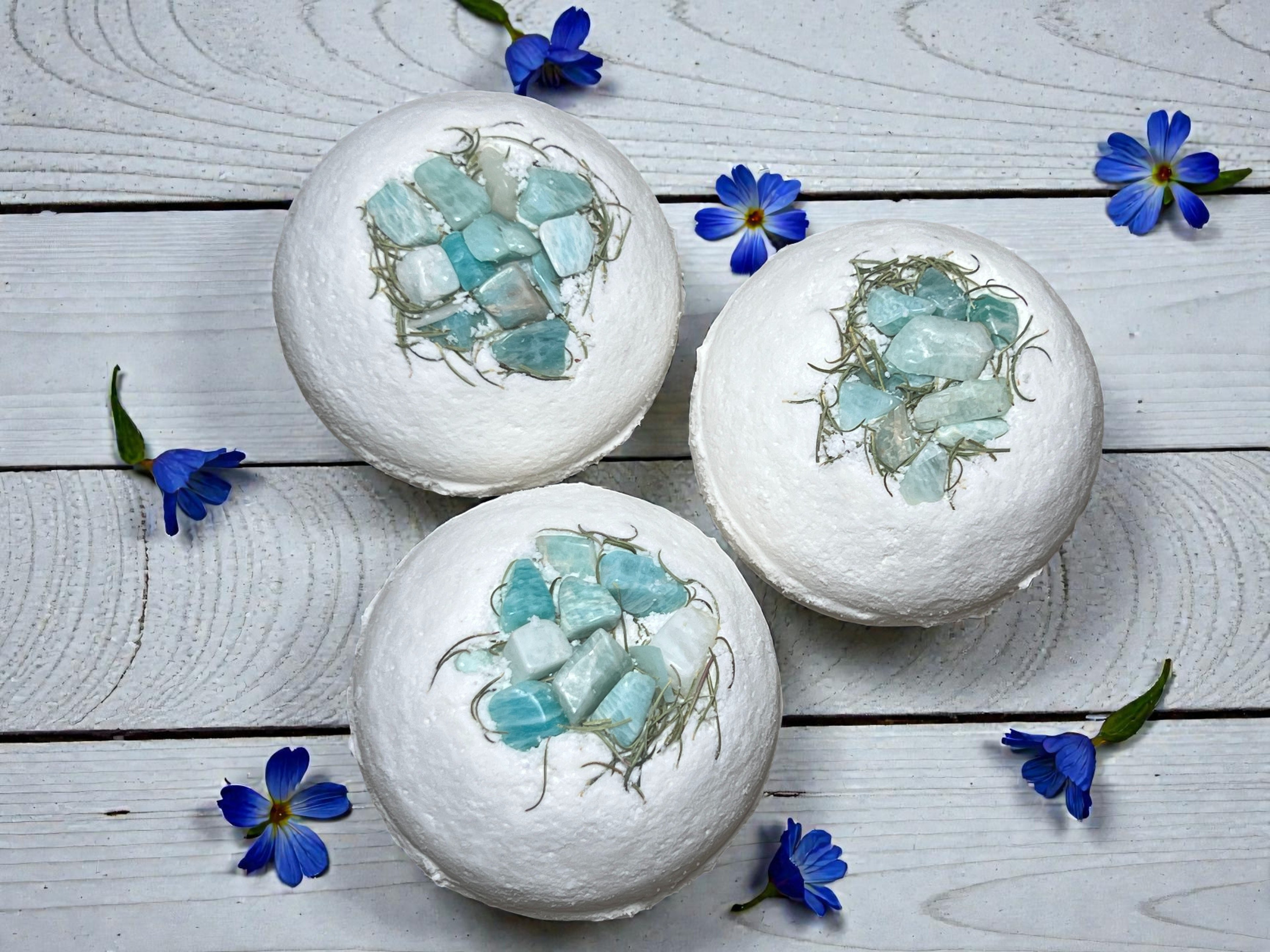 Amazonite Crystal Bath Bombs x10