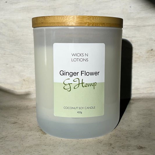 Ginger Flower & Hemp Large Candle