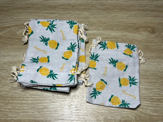 Pineapple Drawstring Bags x10