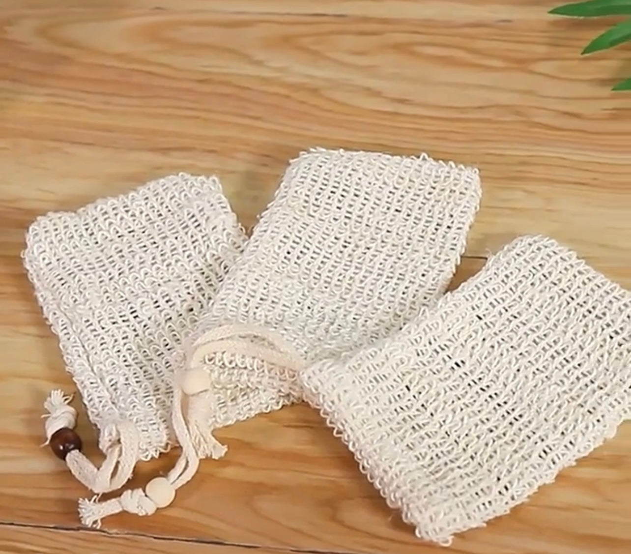 Natural Sisal Soap Saving Bags x10