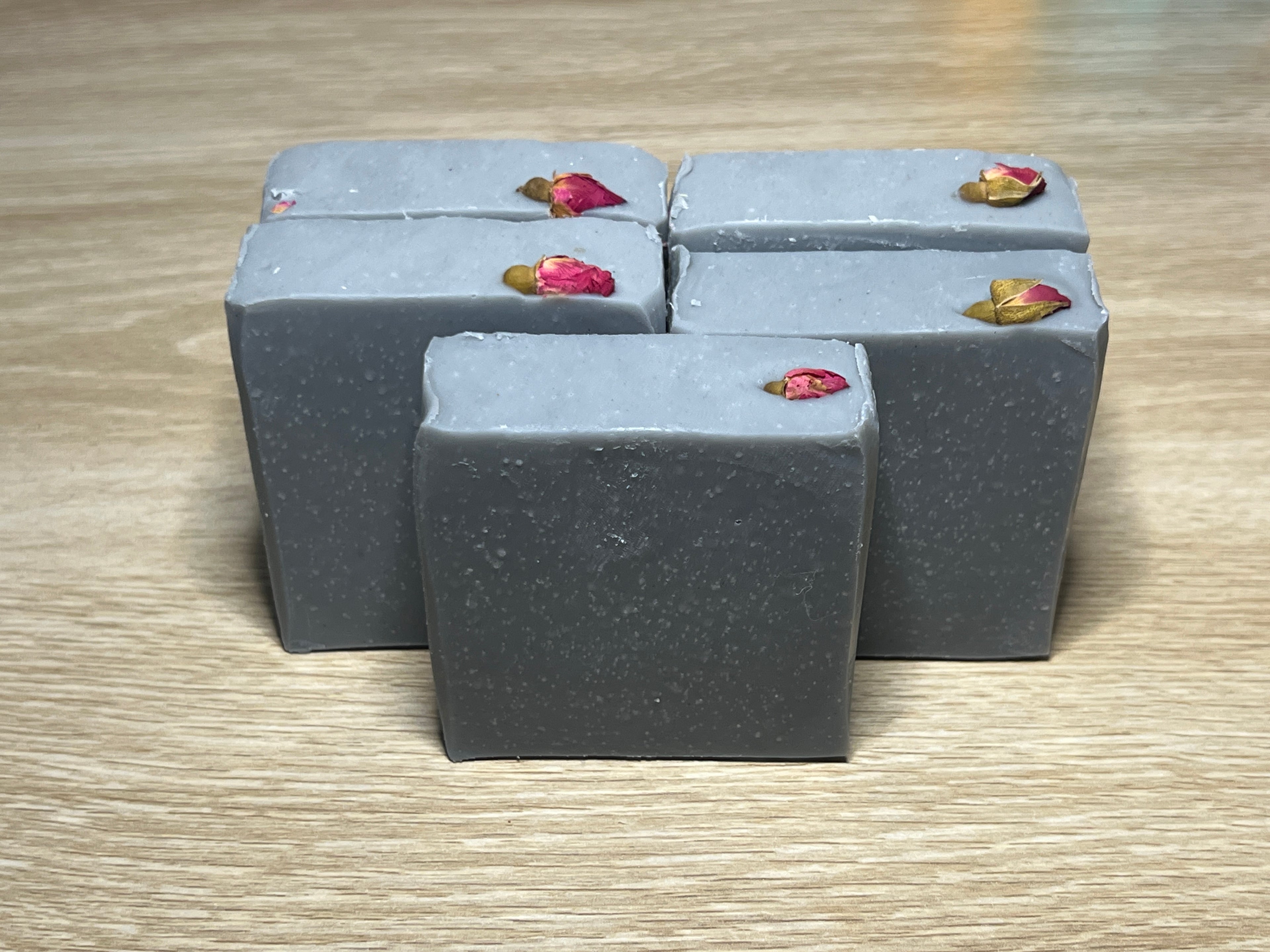 Charcoal Rose Vegan Soap Loaf
