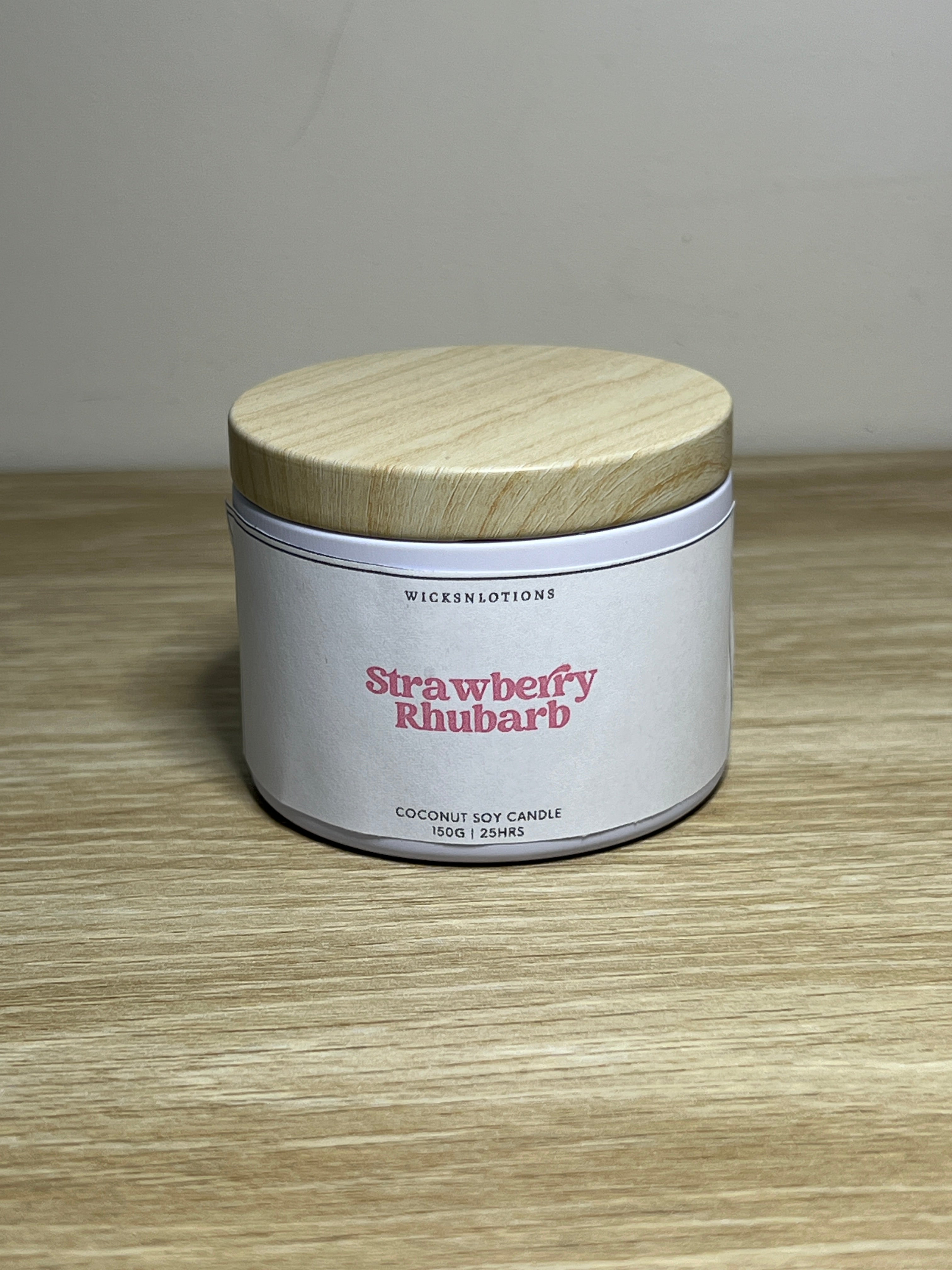 Strawberry Rhubarb Small Candle