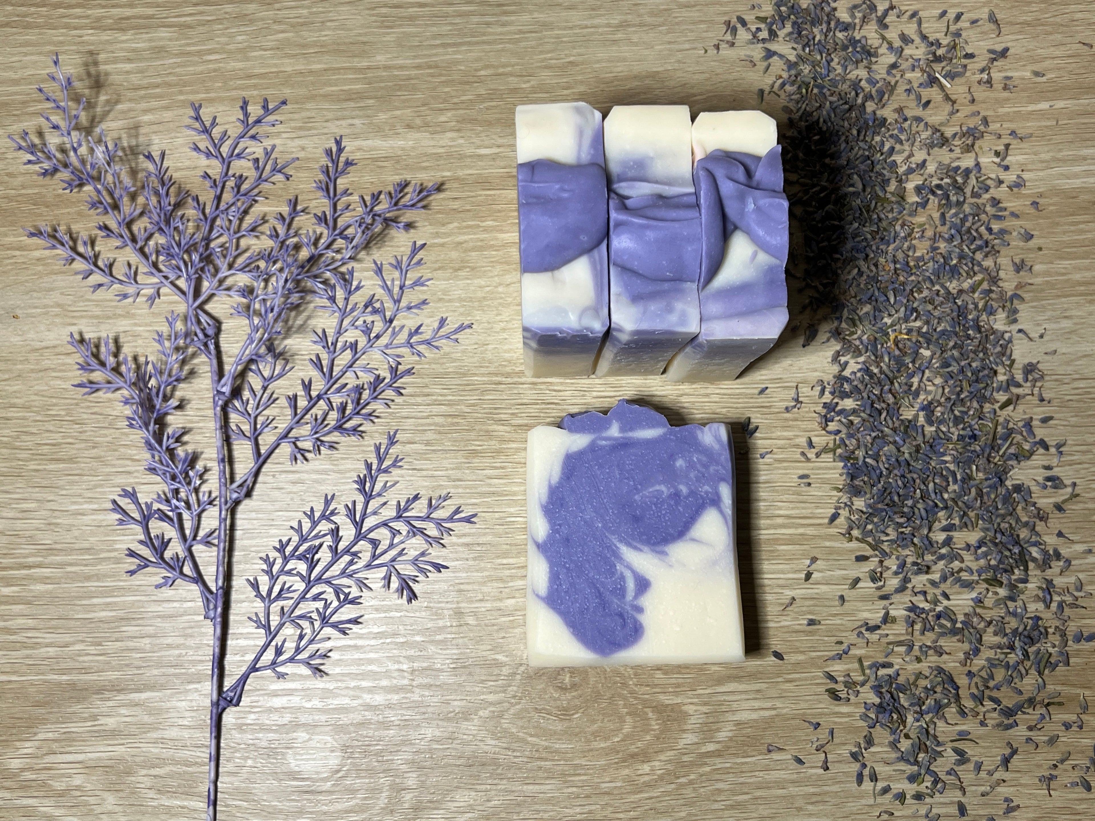 Iced Lavender Vegan Soap Loaf