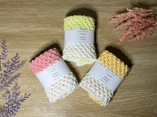 Hand Knitted Cotton Washer