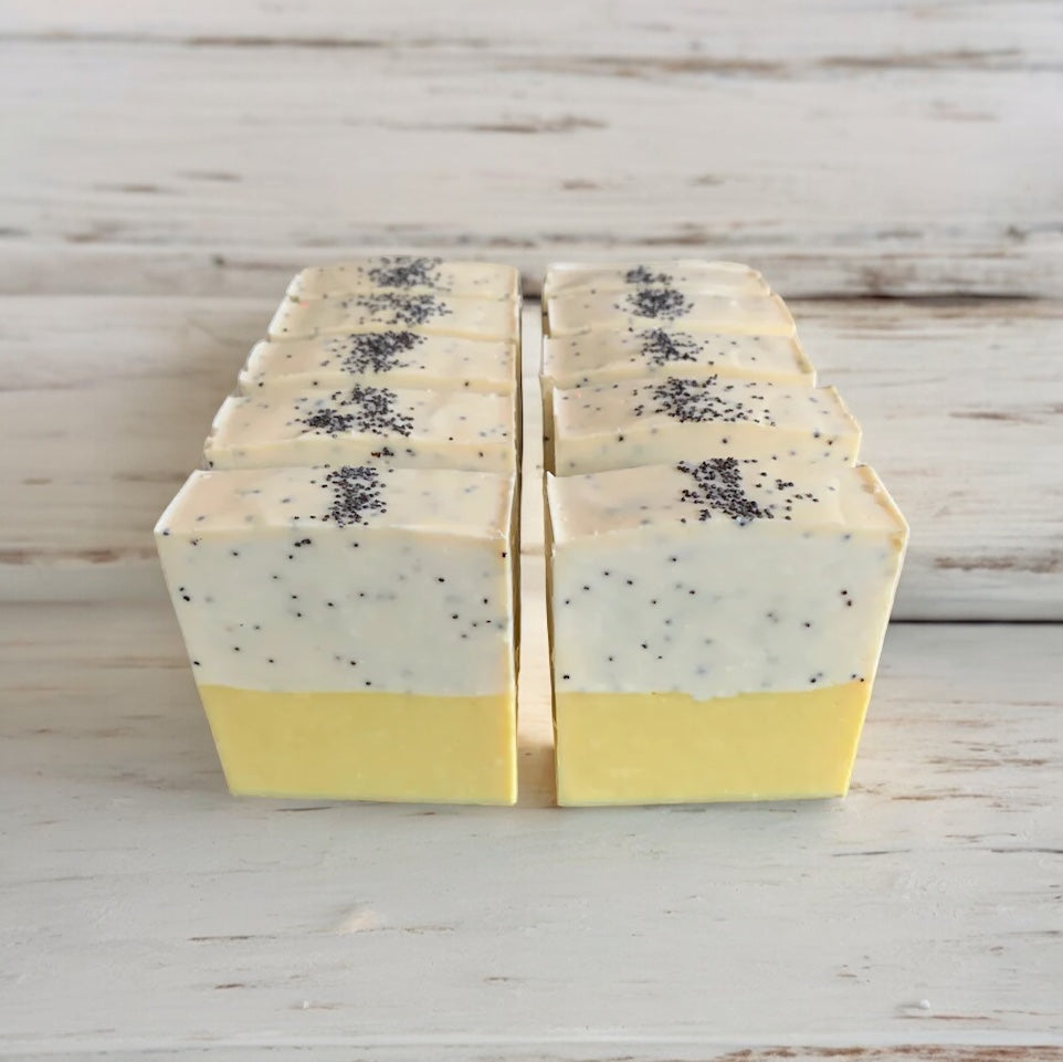 Lemon Poppyseed Vegan Soap Loaf