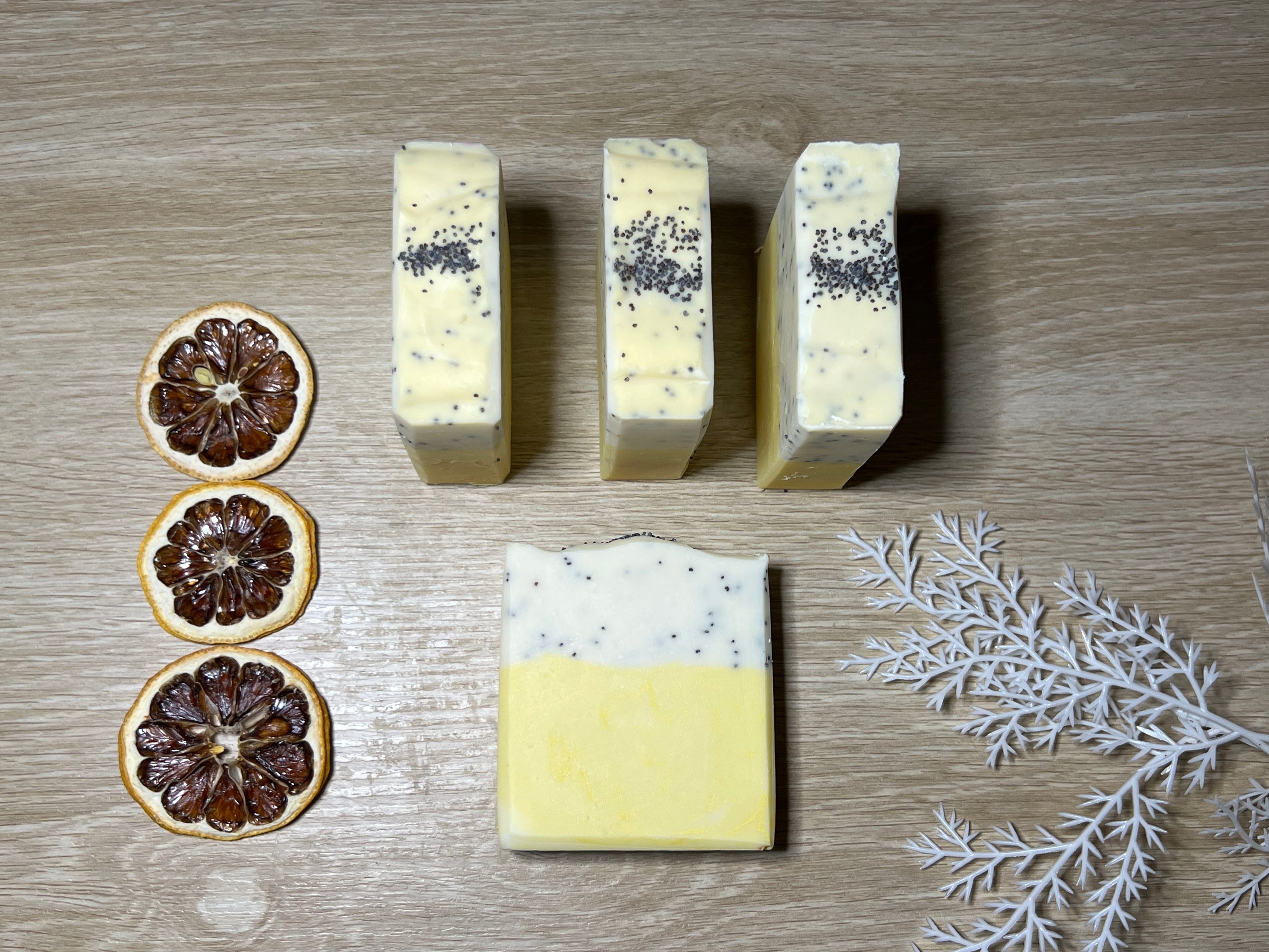 Lemon Poppyseed Vegan Soap Loaf