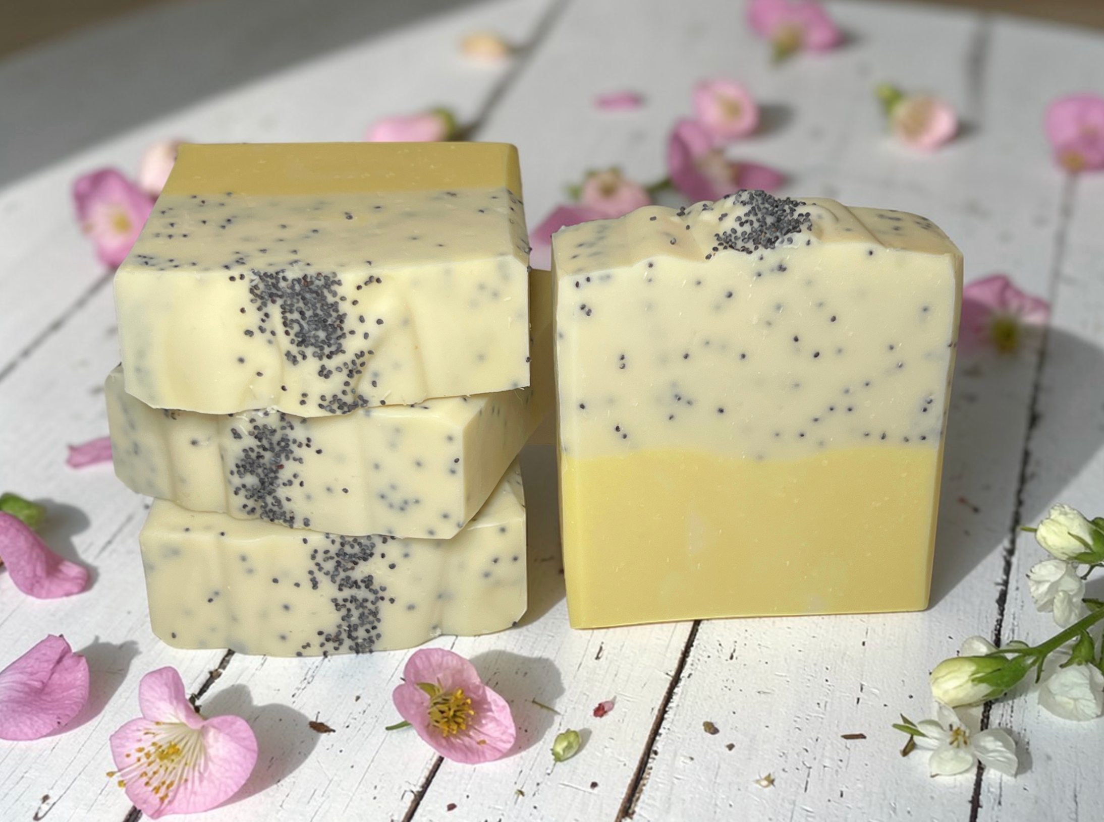 Lemon Poppyseed Vegan Soap Loaf