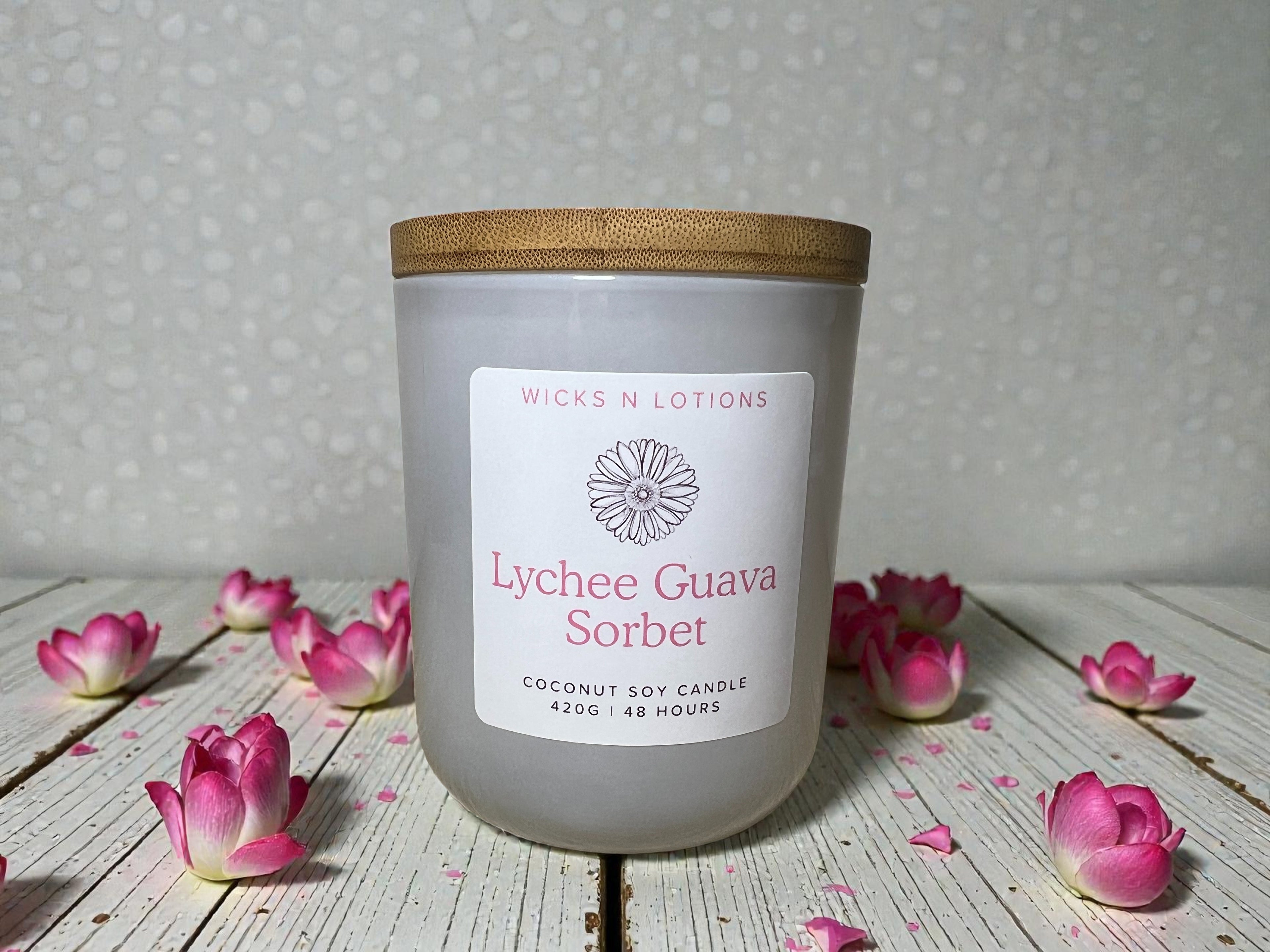 Lychee Guava Sorbet Large Candle
