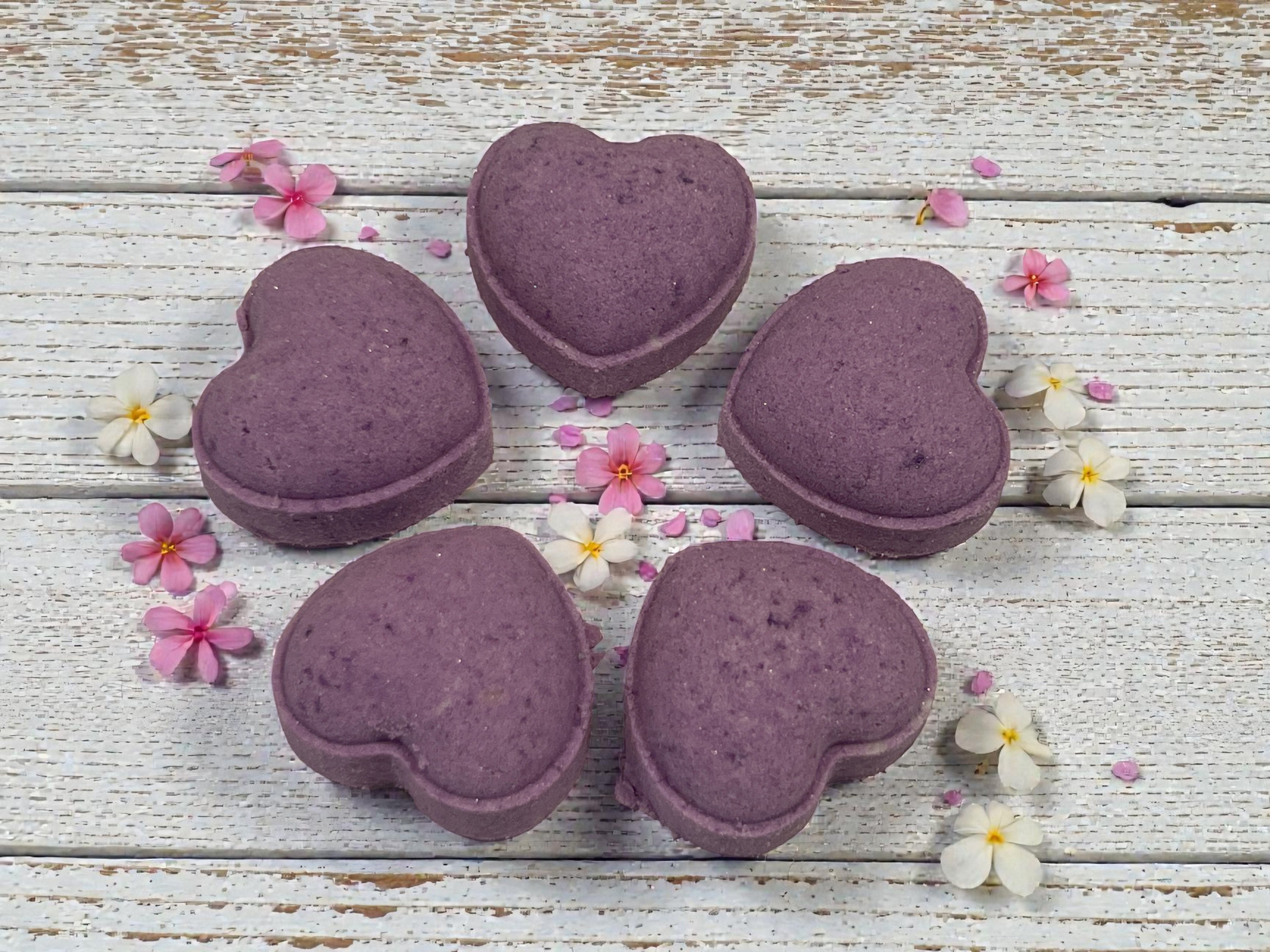 Mini Berry Heart Bath Bombs x10