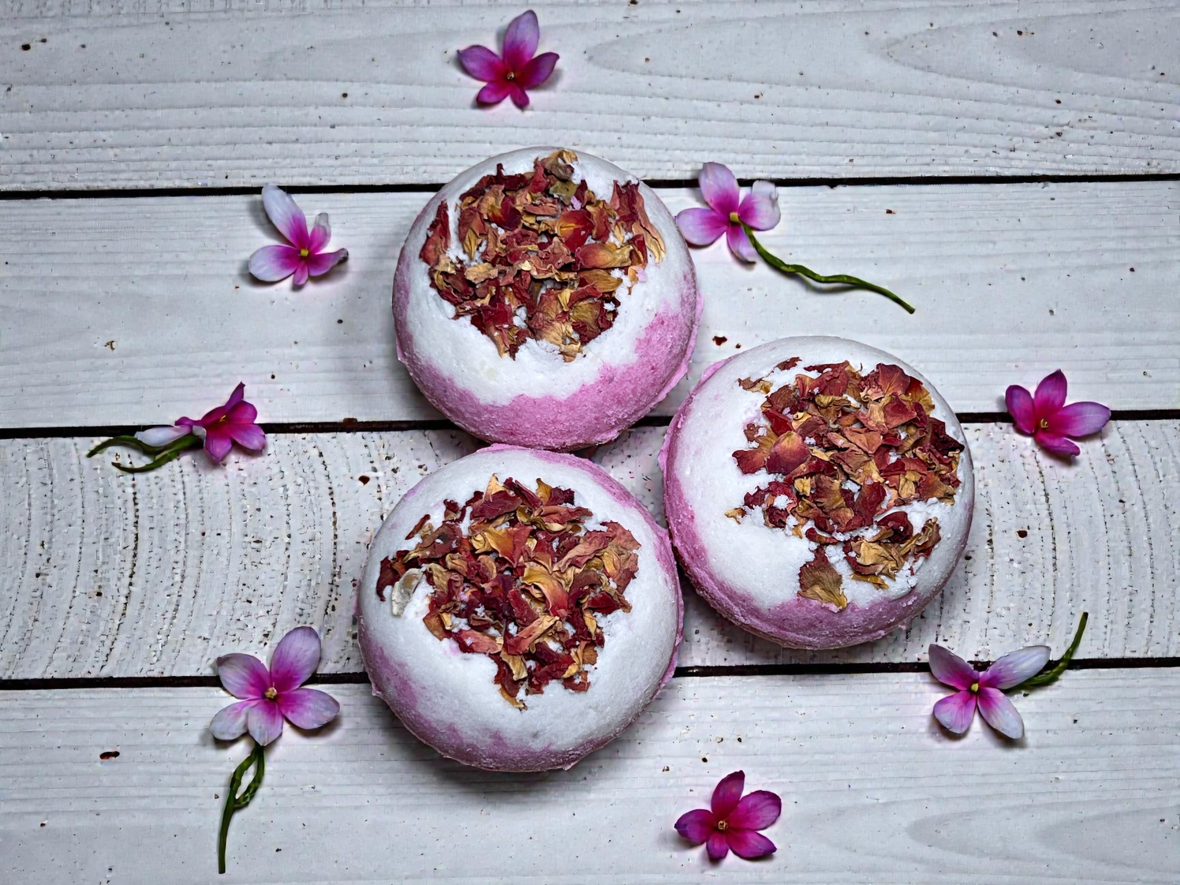 Peony Rose Botanical Bath Bombs x10