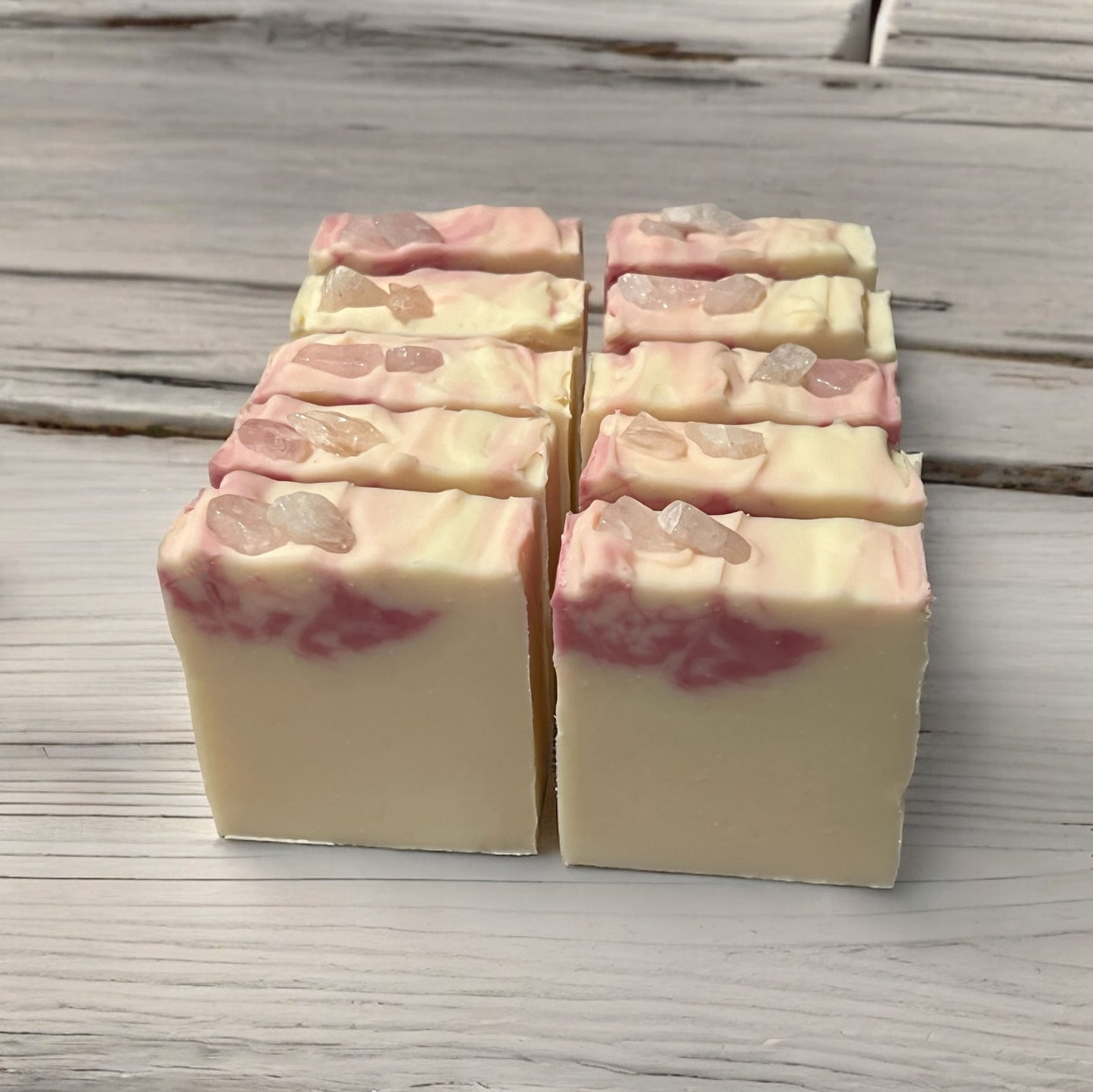 Rose Quartz Vegan Soap With Crystals