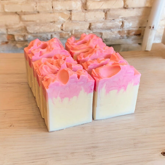 Raspberry Goats Milk Soap Loaf