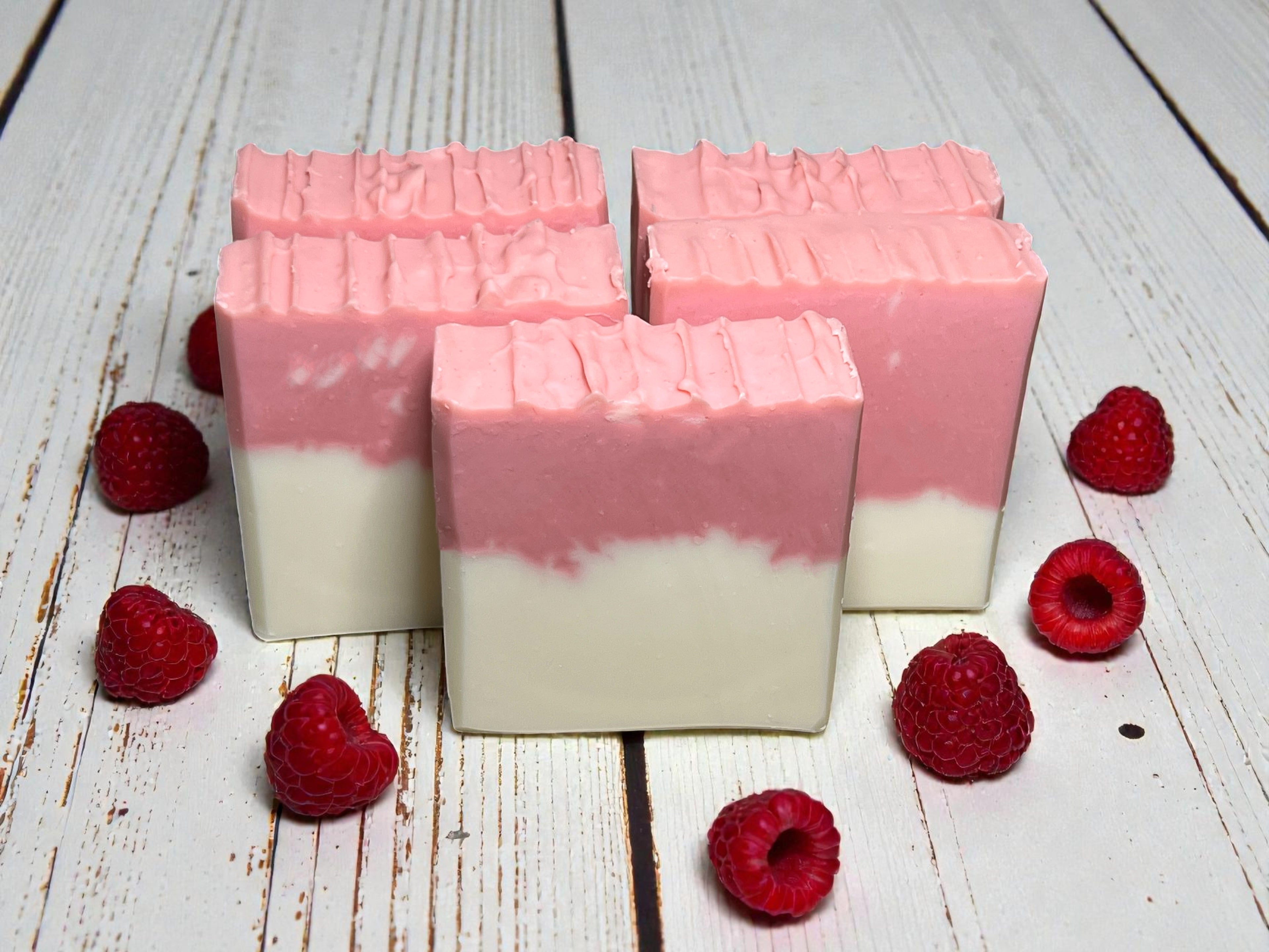 Raspberry Goats Milk Soap Loaf