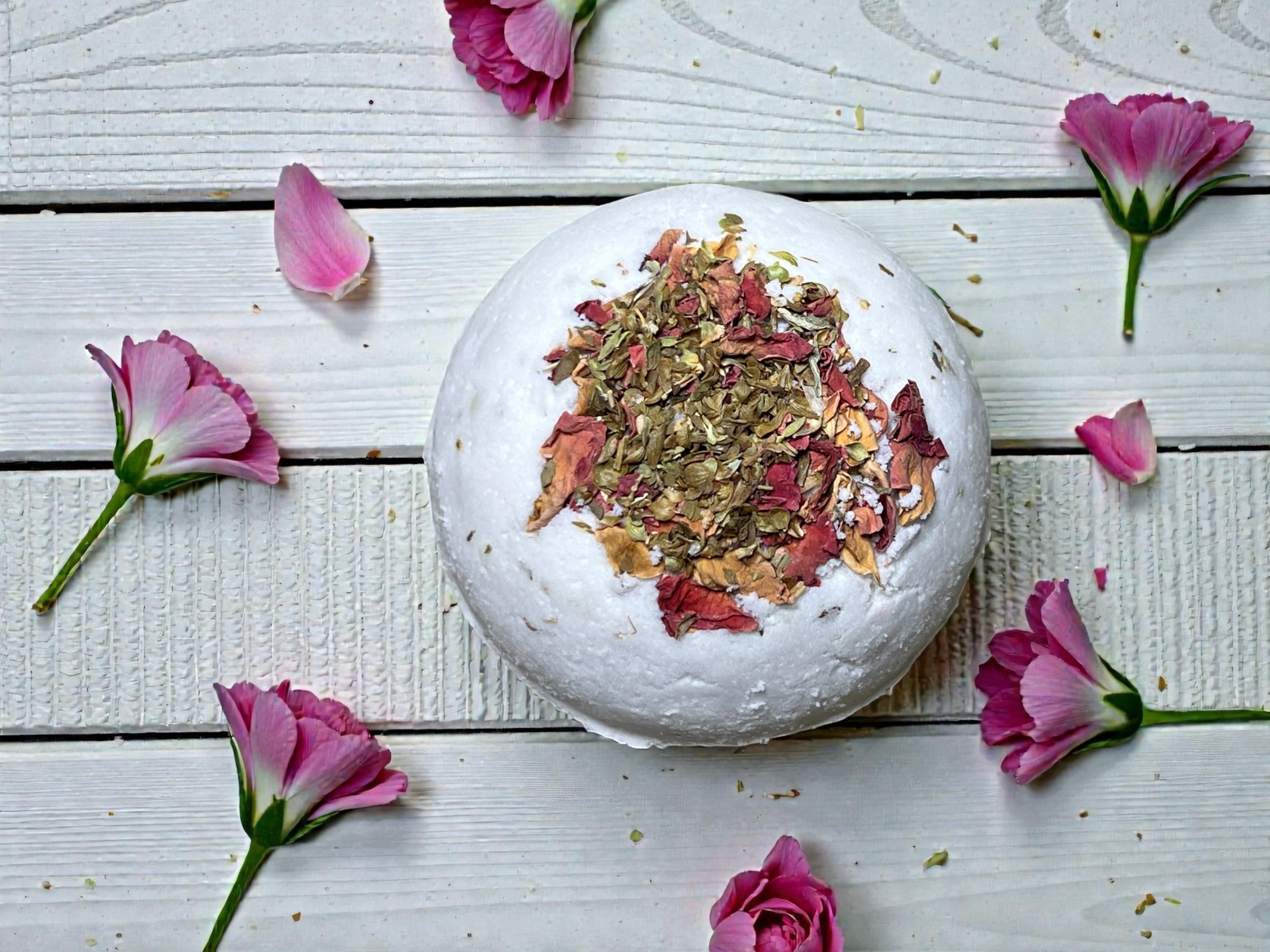 Raspberry & Sage Botanical Bath Bomb