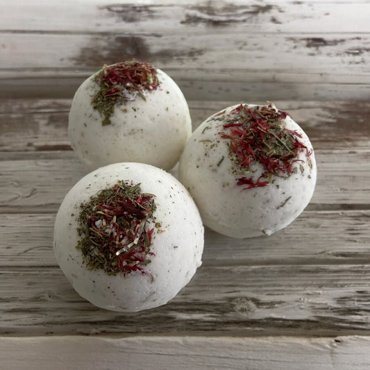 Raspberry & Sage Botanical Bath Bomb