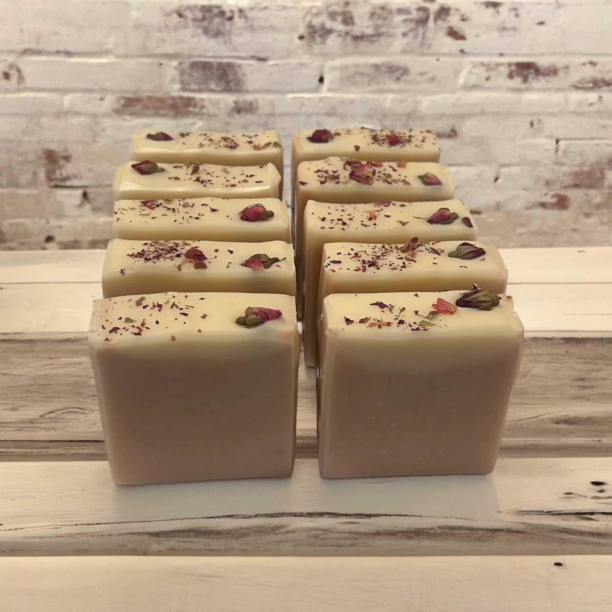 Red Clay & Rose Vegan Soap Loaf