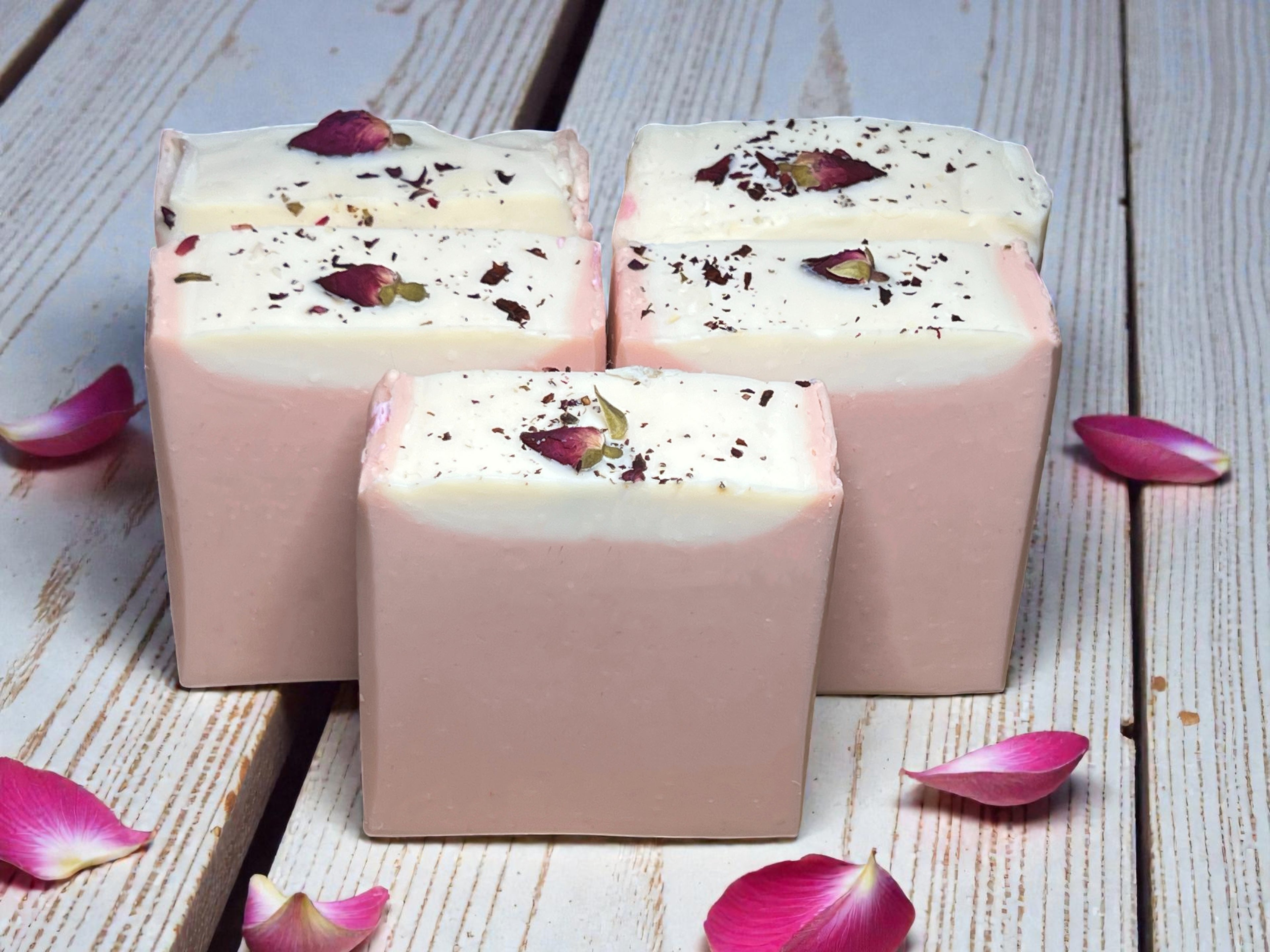 Red Clay & Rose Vegan Soap Loaf