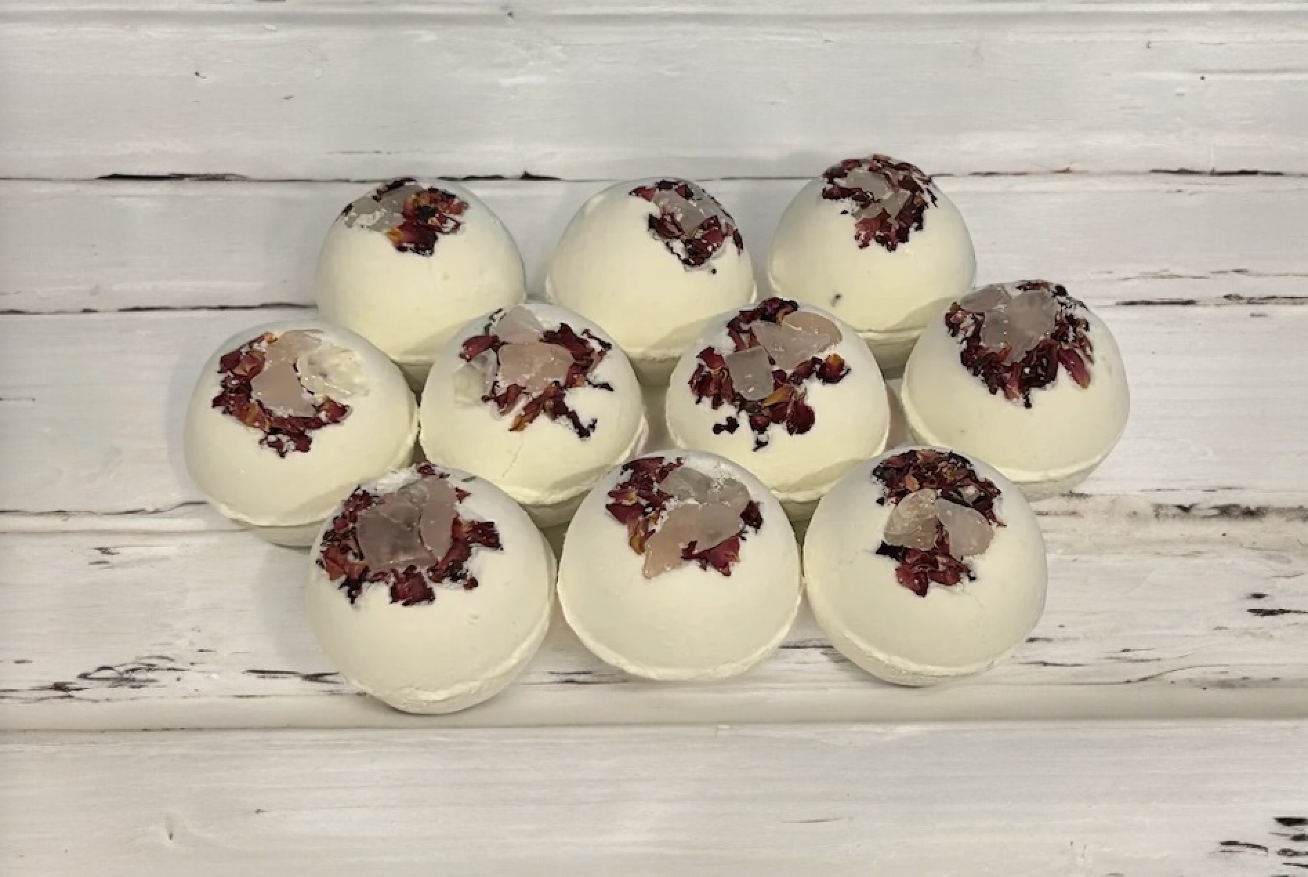 Rose Quartz Bath Bombs x10