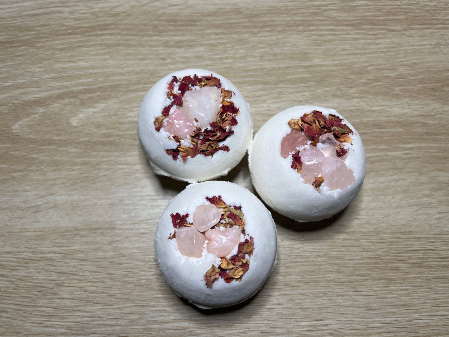 Rose Quartz Bath Bombs x10