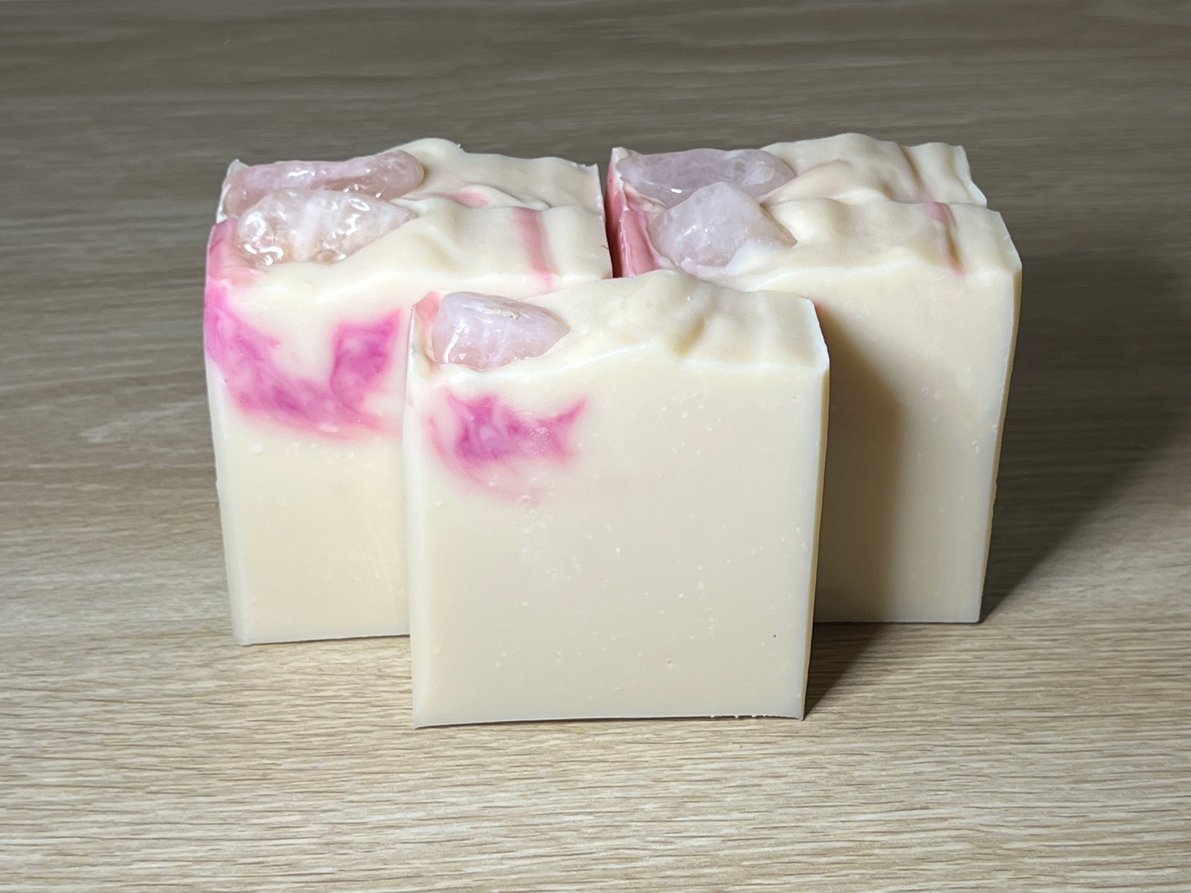 Rose Quartz Vegan Soap With Crystals