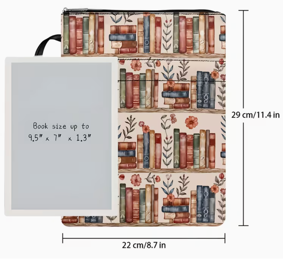 One-piece Book Cover with Zipper