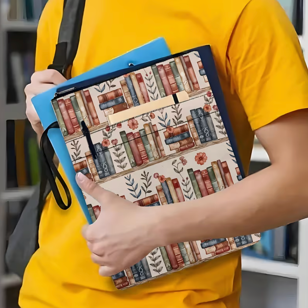 One-piece Book Cover with Zipper