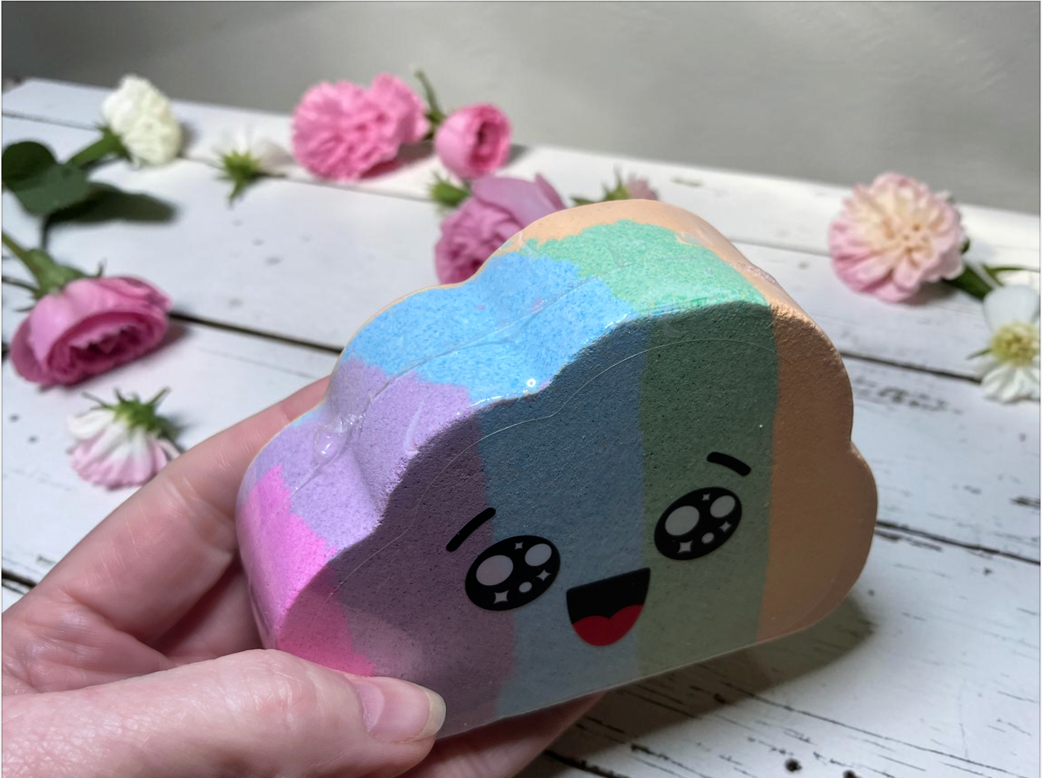 Large Rainbow Bath Bomb
