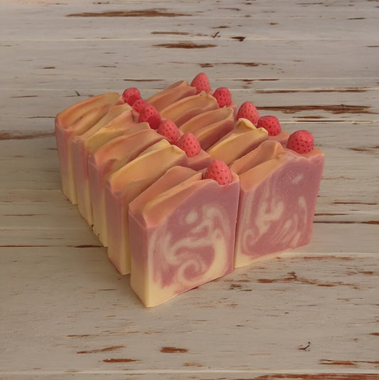 Strawberries & Cream Vegan Soap Loaf