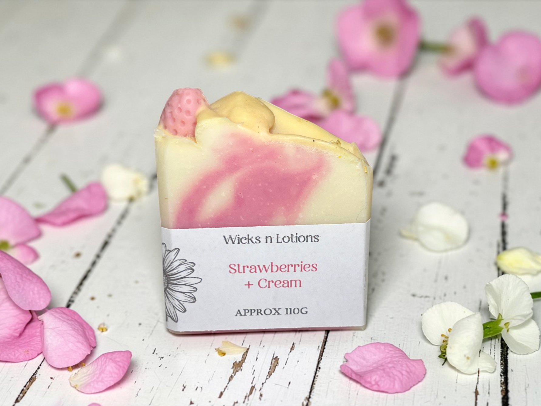 Strawberries & Cream Soap Loaf