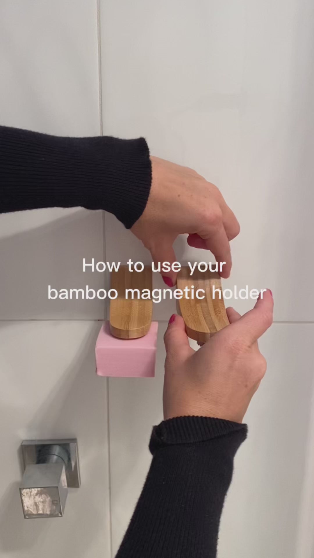 Bamboo Air Dry Magnetic Bar Holder x20